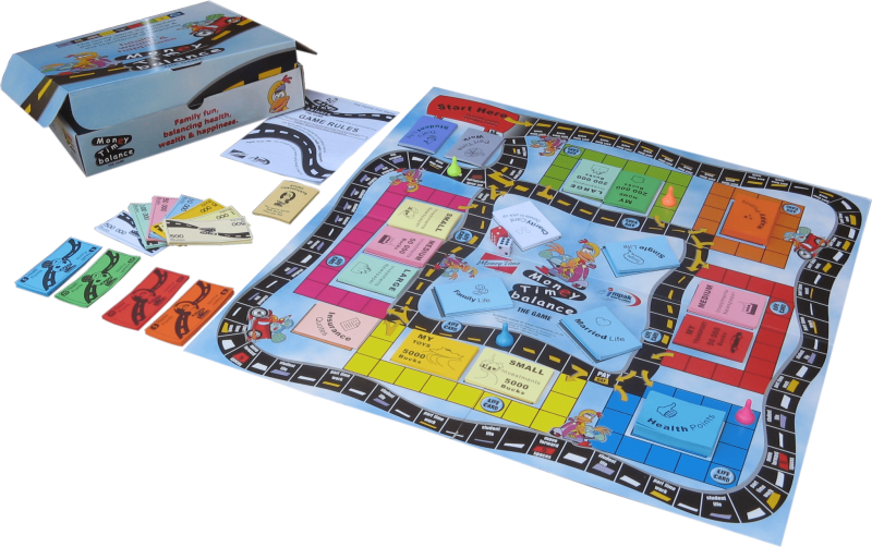 MoneyTime Balance Board Game and all play pieces