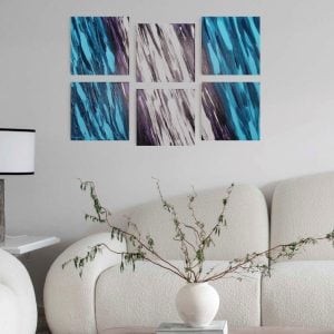 Confusing Bliss original 6 panel painting on lounge wall