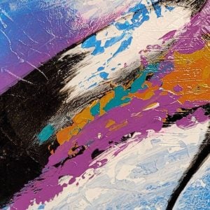 Orca Original Acrylic Abstract Painting Close Up