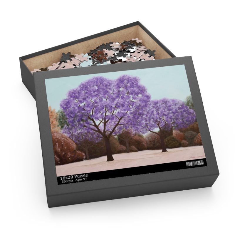 Serene Jacaranda Park Puzzle - 500-piece Glossy Finish Jigsaw