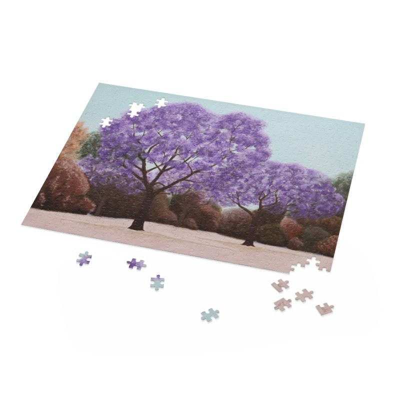 Serene Jacaranda Park Puzzle - 500-piece Glossy Finish Jigsaw - Image 3
