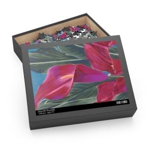Calla Lily Floral Painting Jigsaw Puzzle Box