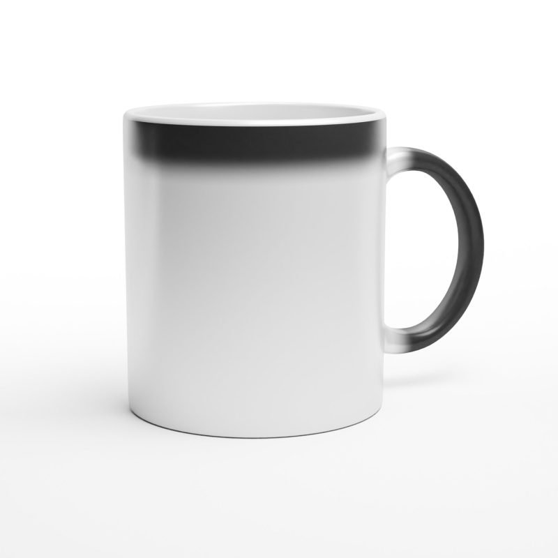 No text or picture on the back of the colour-changing mug