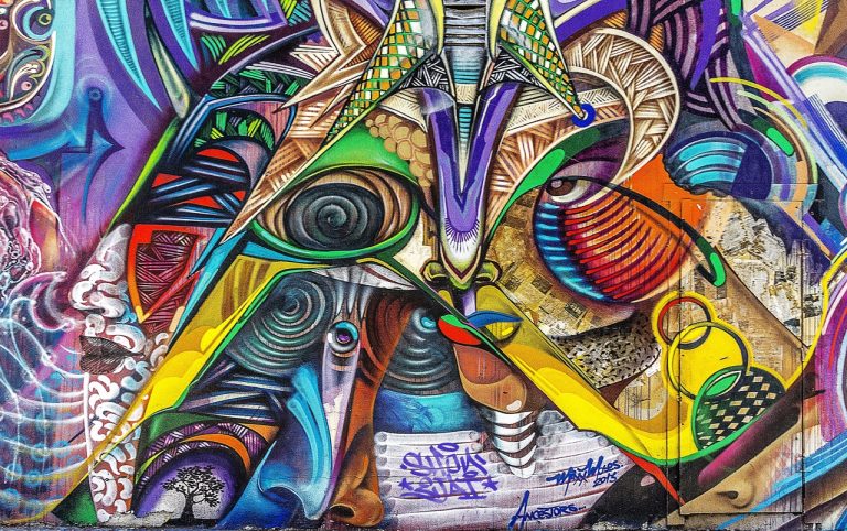 Colorful abstract wall art