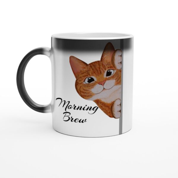Colour-changing mug with ginger cat and custimizable text