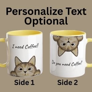 You can personalize the text on both sides, one side or no sides, which will then be printed with the original text as seen in the picture