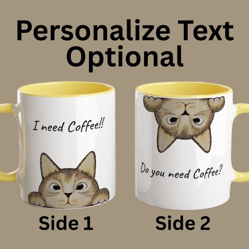 You can personalize the text on both sides, one side or no sides, which will then be printed with the original text as seen in the picture