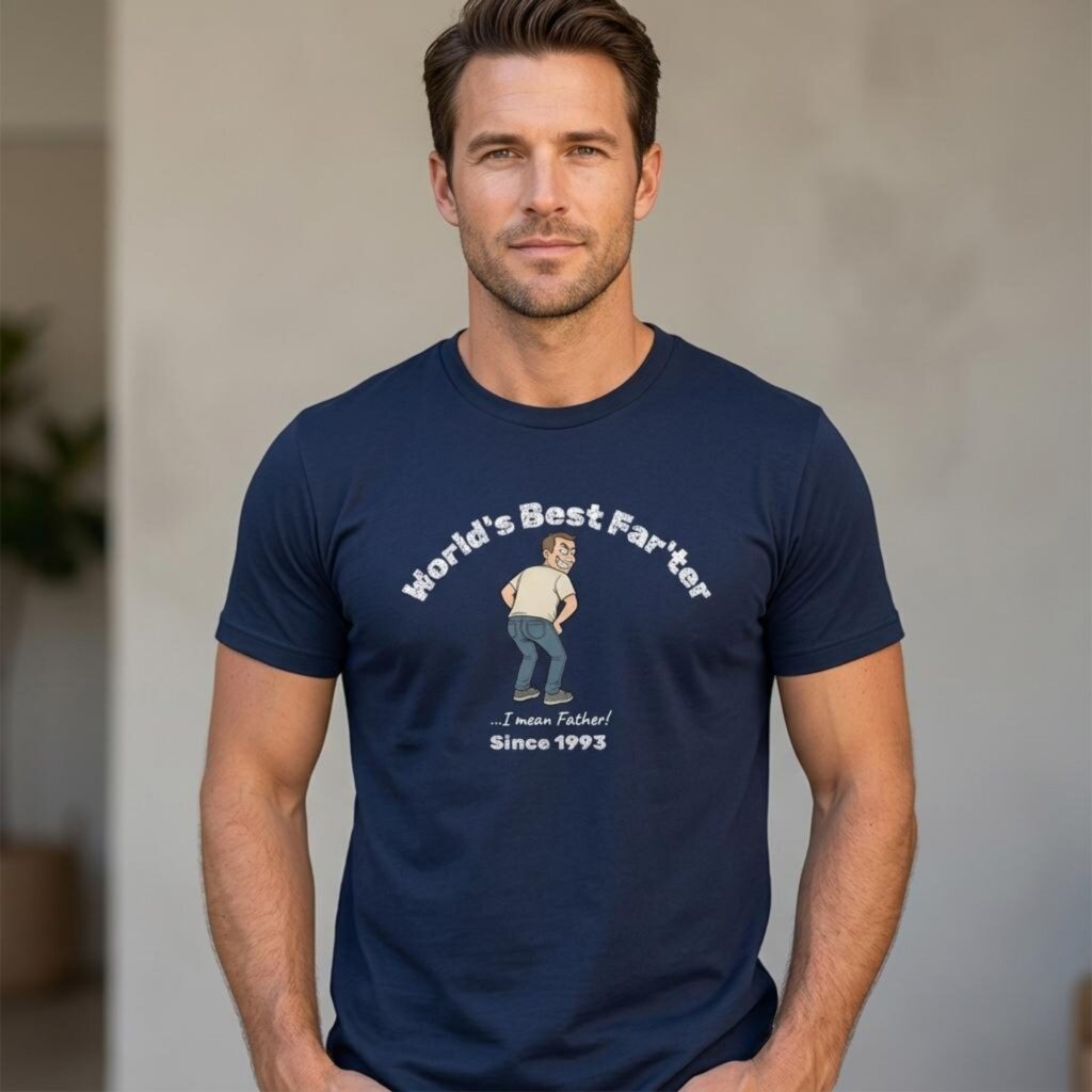 Worlds Best Farter Tshirt Man standing