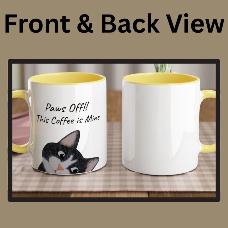 Personalized Cat Coffee Mug | Custom Text with Cute Tuxedo Cat – Gift for Cat Lovers - Image 4