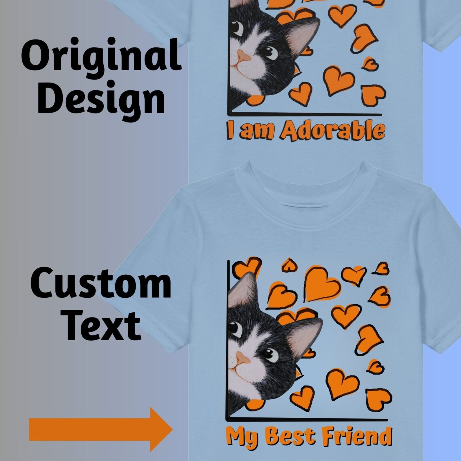 It is optional to add personalized text on the t-shirt.