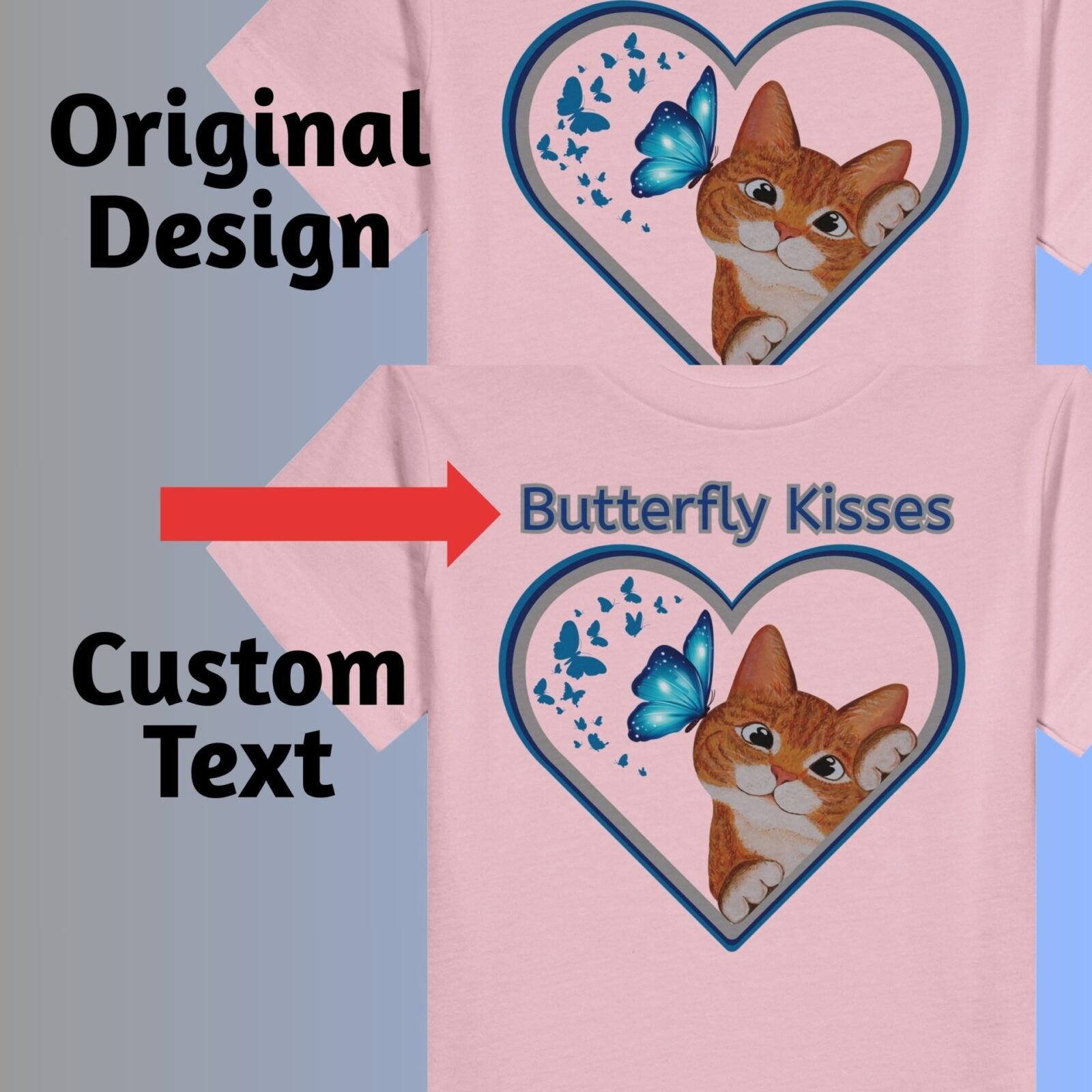 It is optional to personalize the text on the t-shirt.