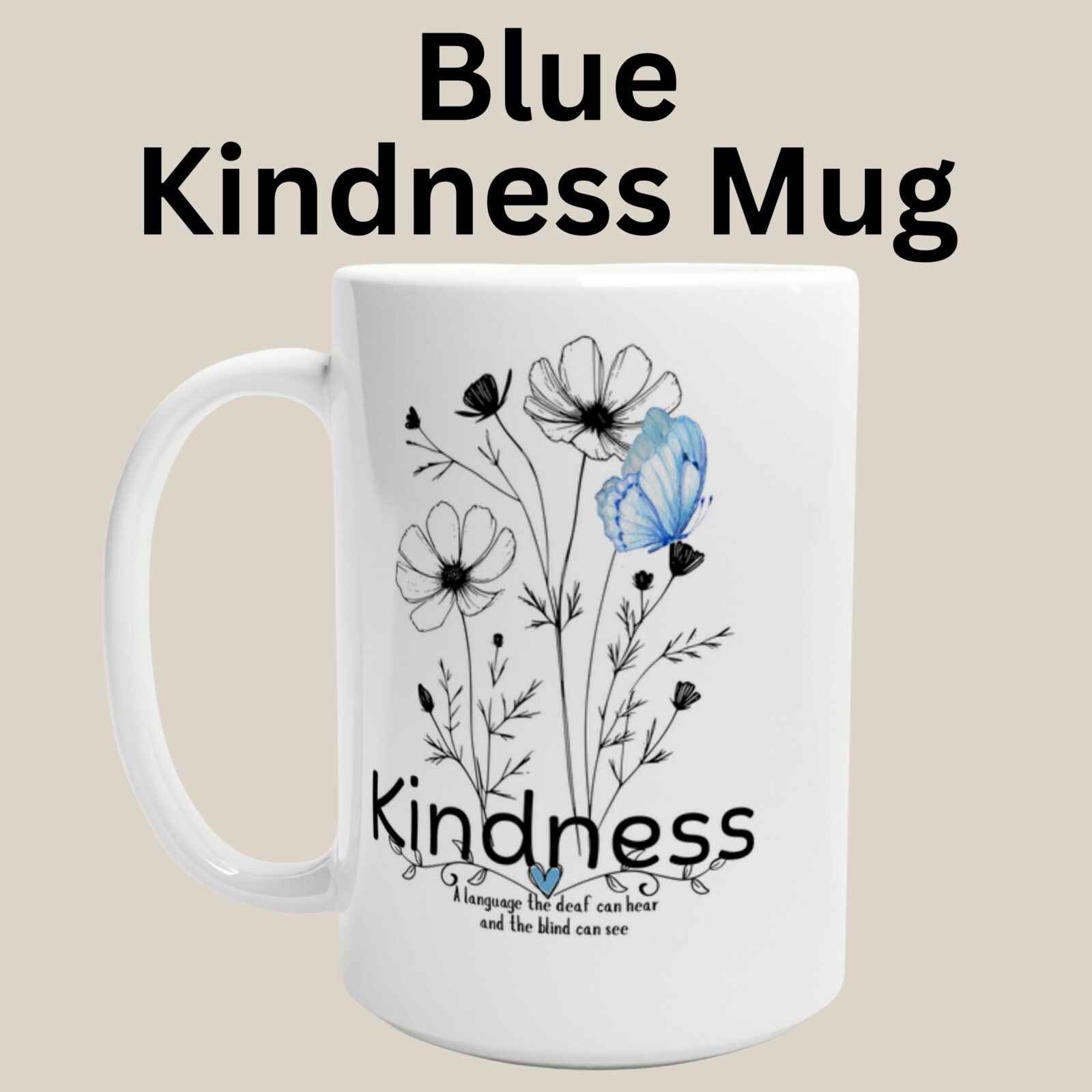 Blue Kindness Mug – Inspirational Gift for Women