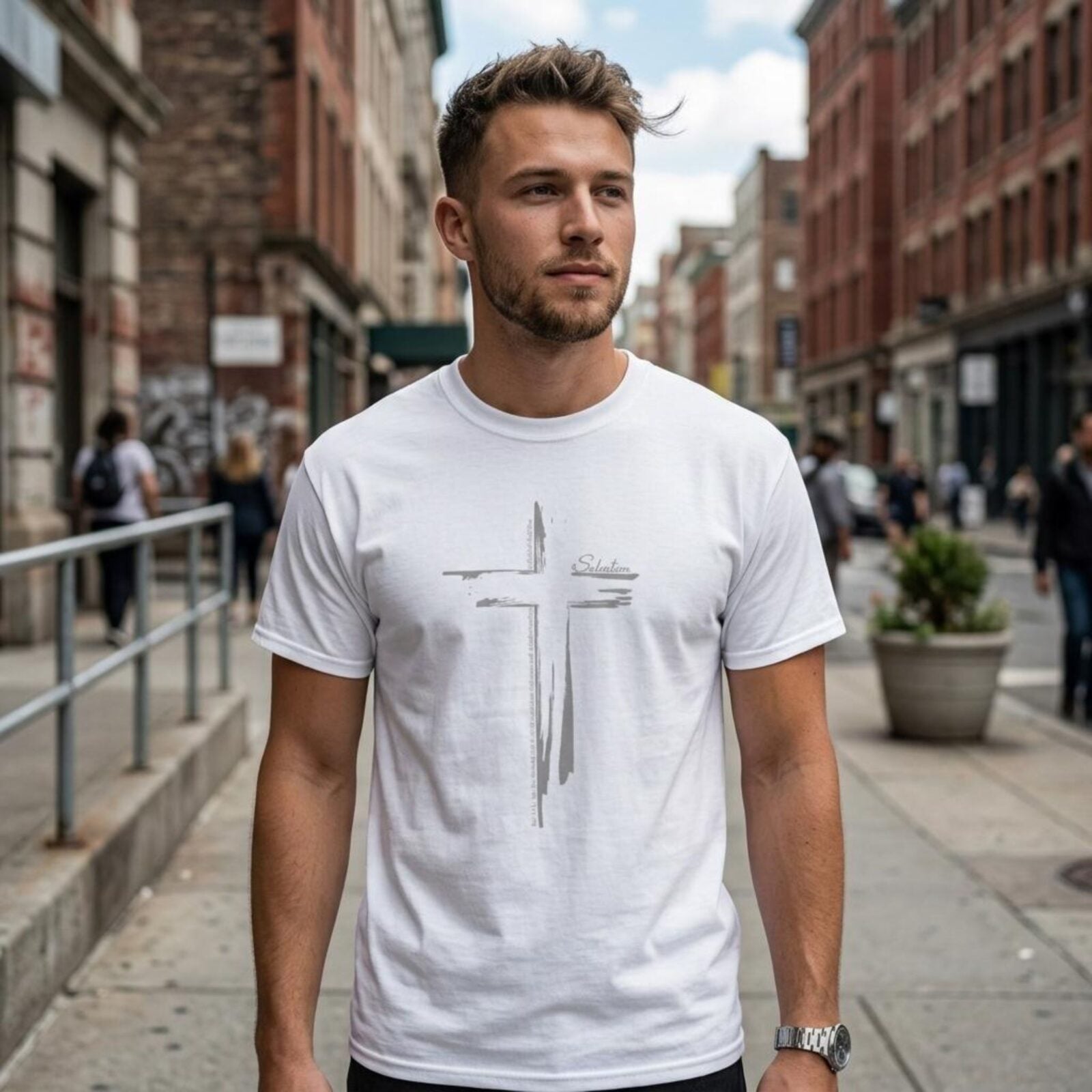 Christian Tee - Men - Salvation Cross