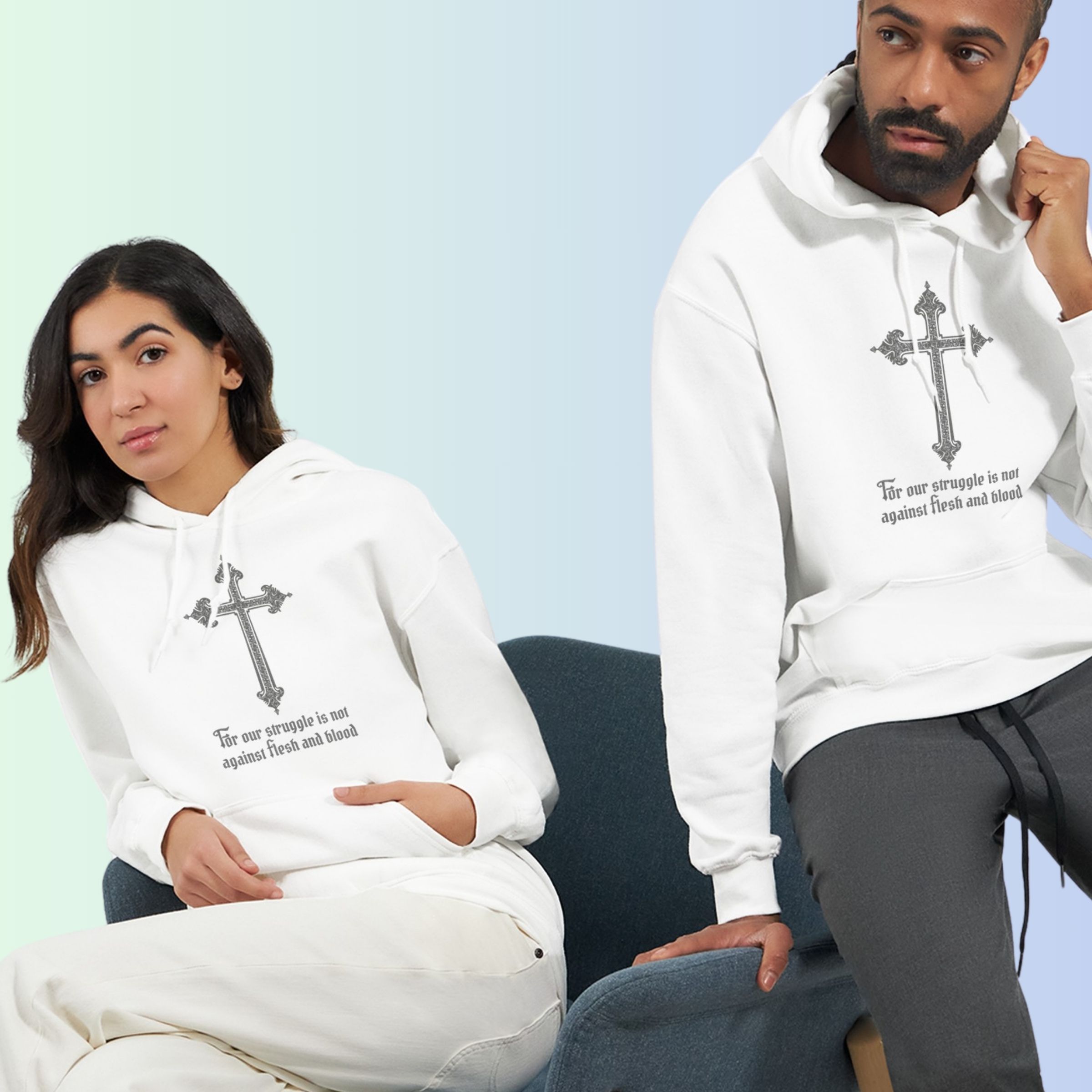 Christian Hoodie | Bible Verse Faith Pullover Hoodie