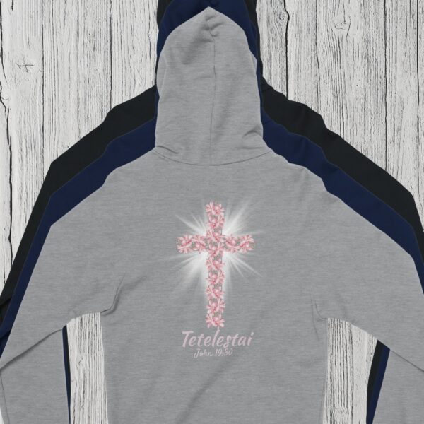 3 Colours Lily Cross Zip Hoodie (1) There are 3 colour options for the zip hoodie: black, navy and sport grey.