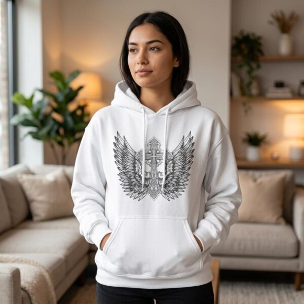 Cross Wings Pullover Hoodie Woman Lounge