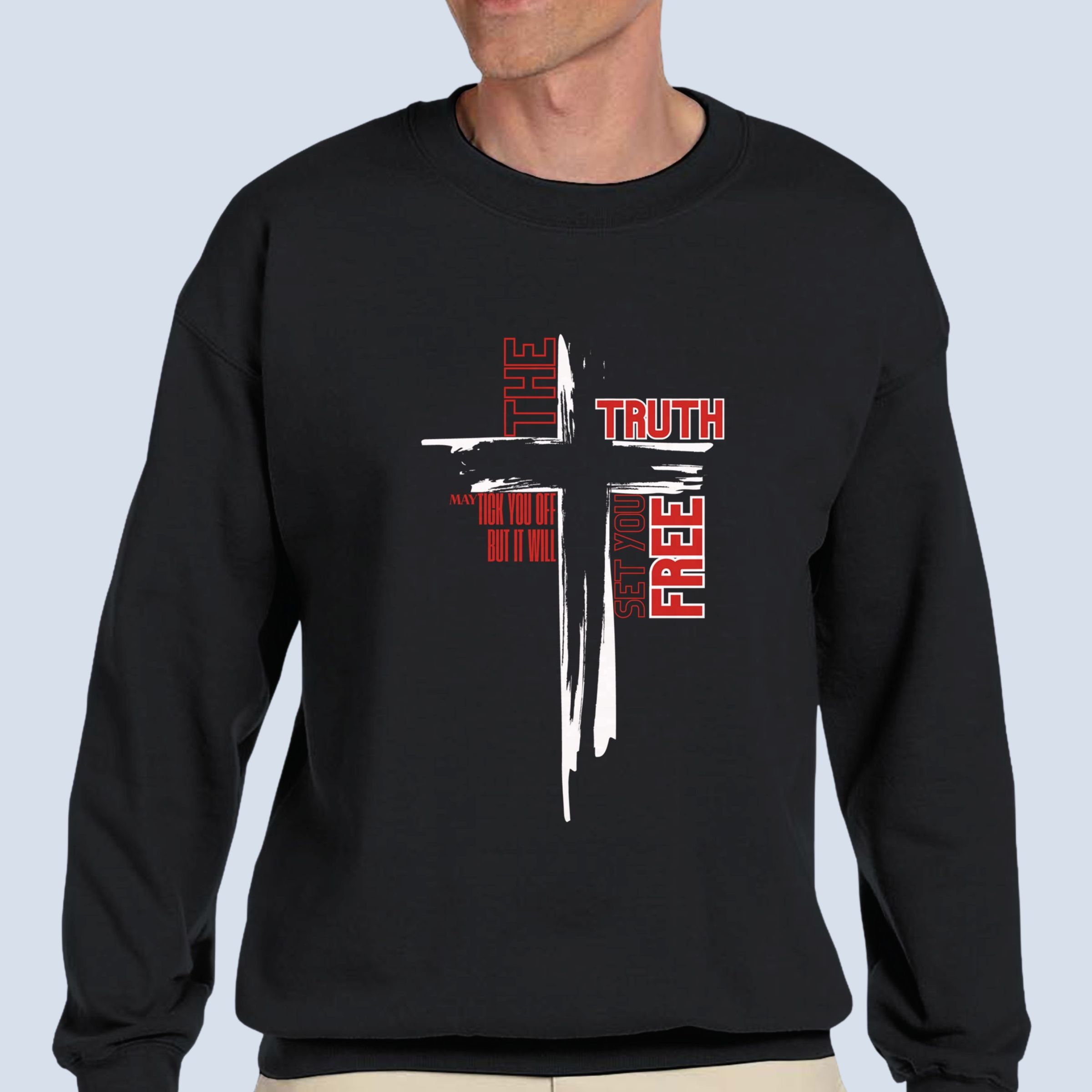 Christian Truth Sweatshirt | Faith Cross Christian Apparel | Bible Verse Sweatshirt