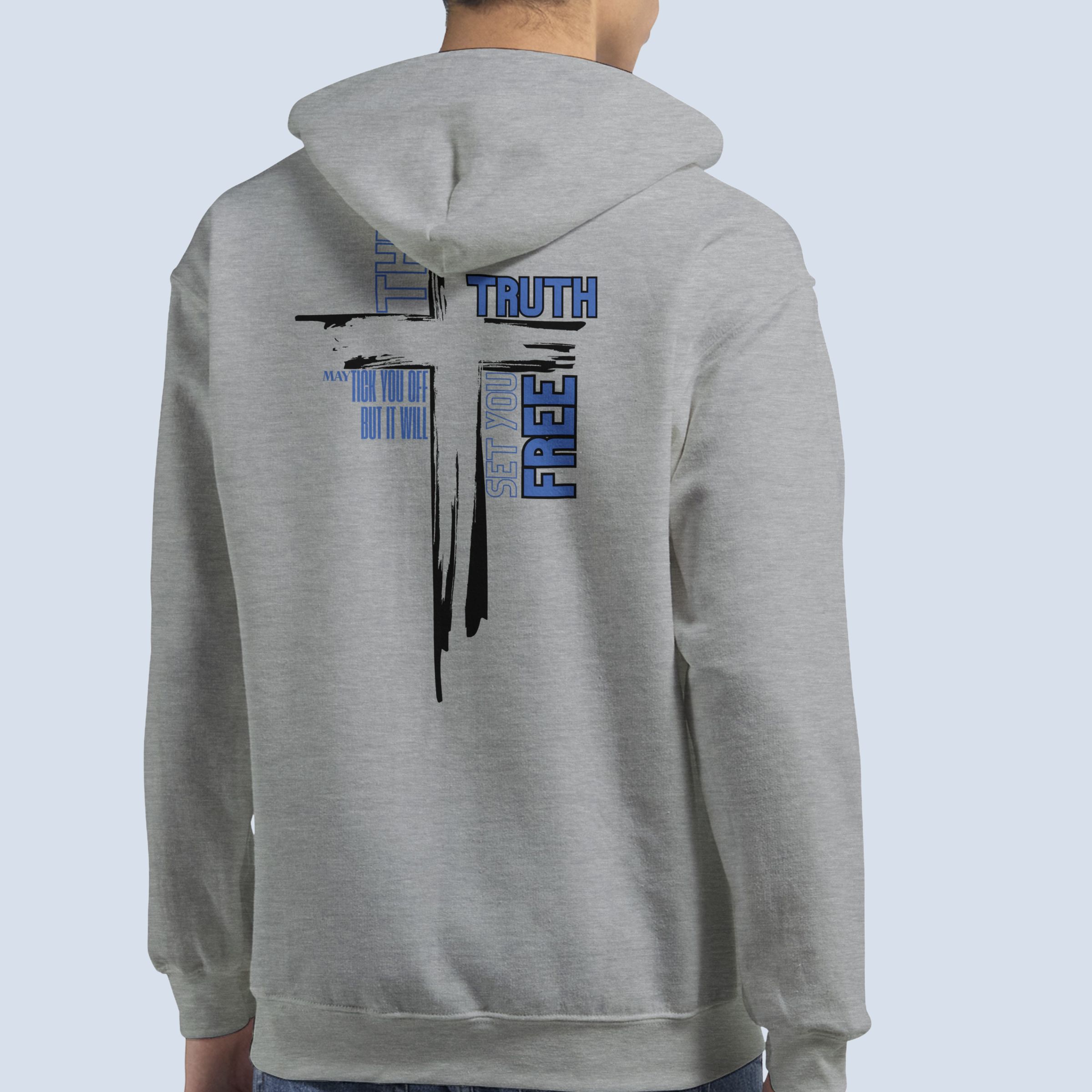 Christian Unisex Zip Hoodie – The Truth May Tick You Off But It Will Set You Free – Bible Verse Apparel