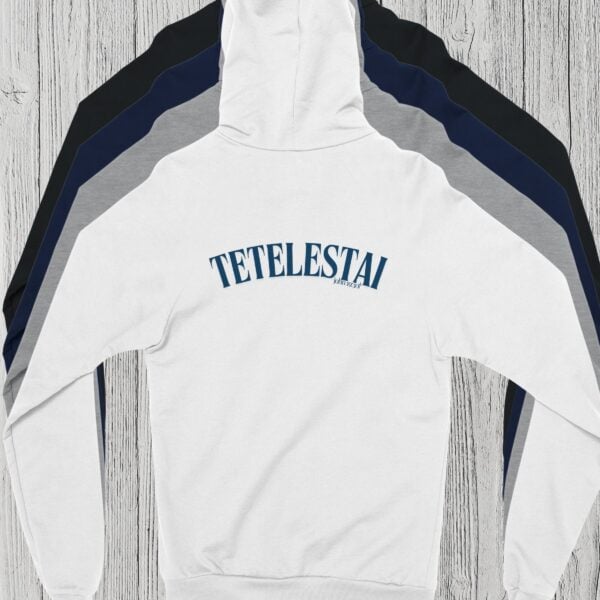 4 Colours Tetelestai Zip Hoodie There are 4 colour options for the zip hoodie: black, navy, sport grey and white.