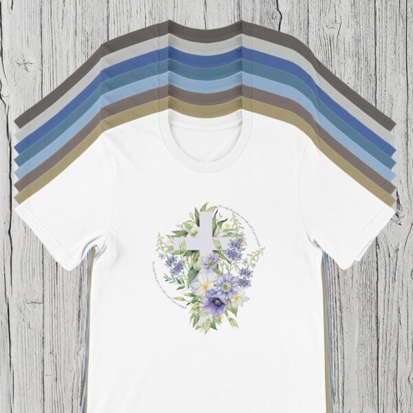 8 Colours Heaven Flower Cross Tshirt