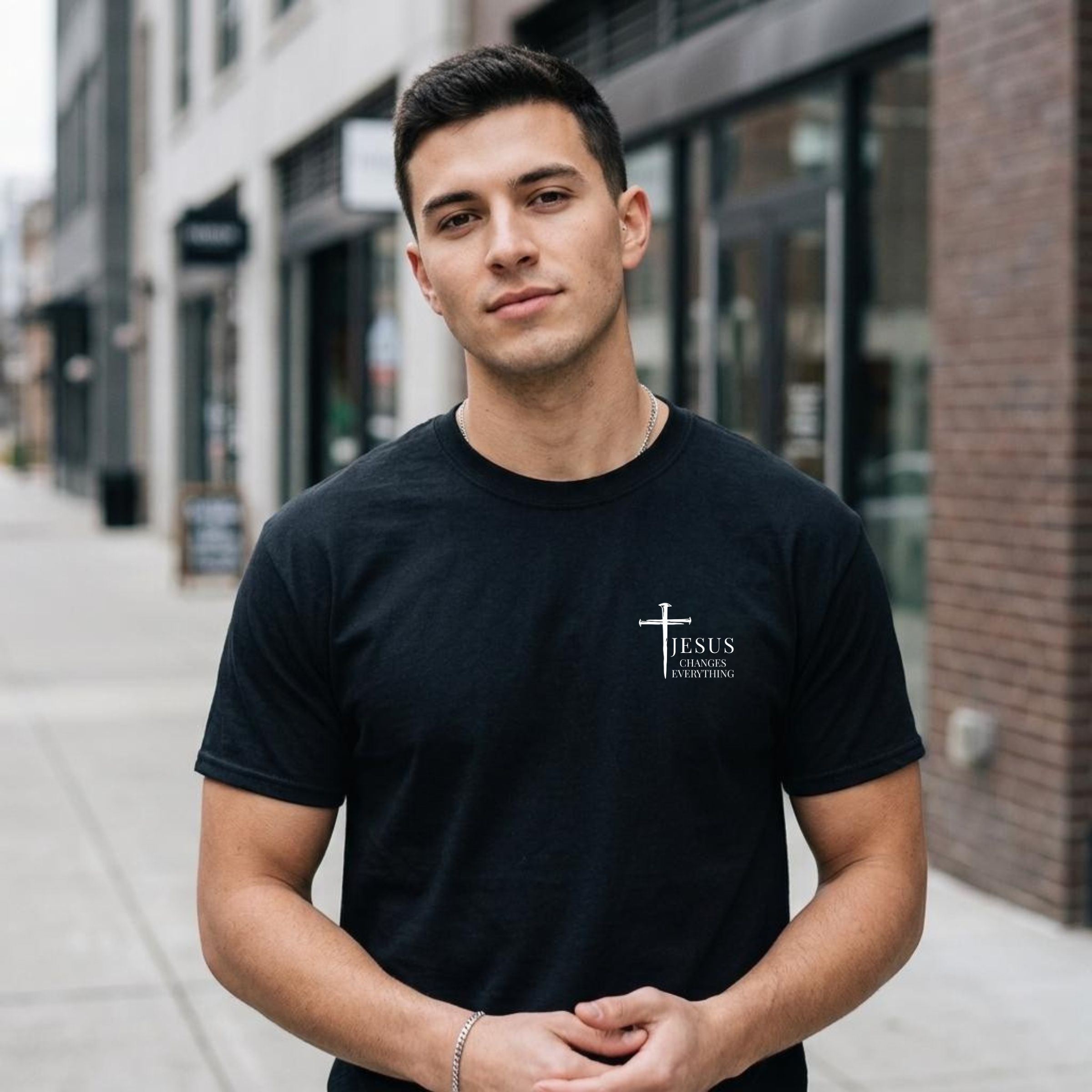Christian Tee – Men -Jesus Changes Everything