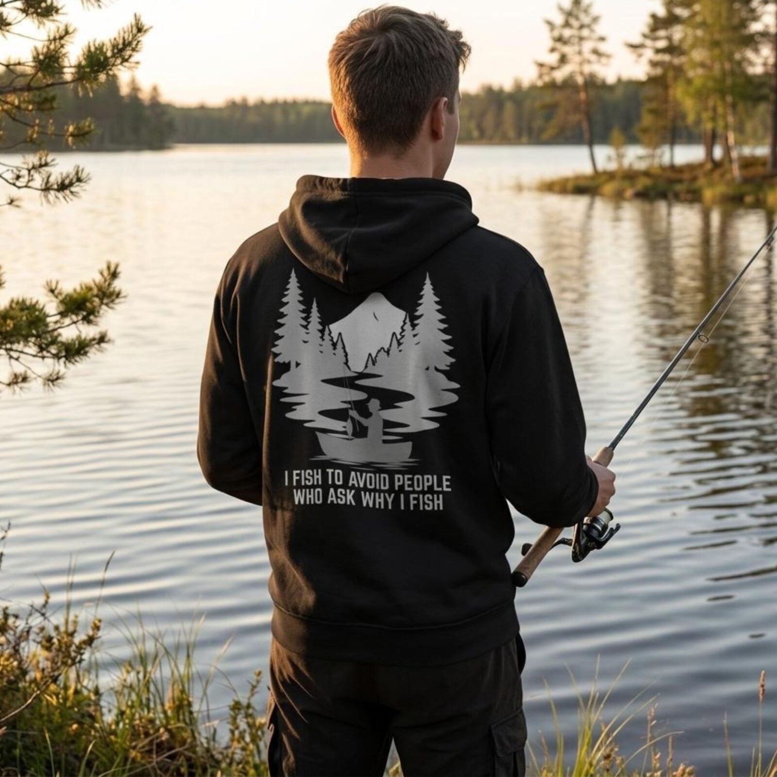 Fish to Avoid Zip Hoodie Man fishing