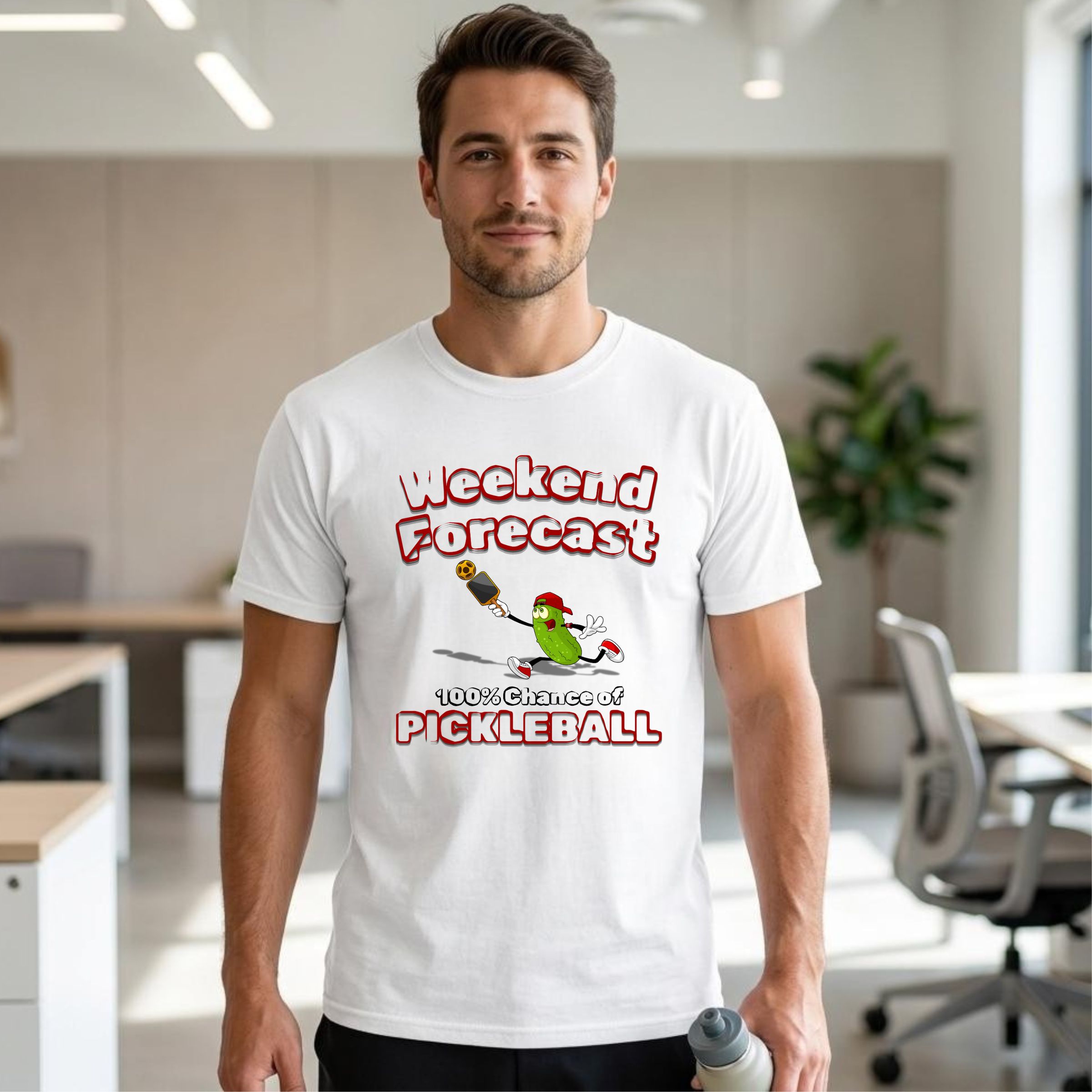 Pickleball T-Shirt – Men – Funny Weekend Forecast