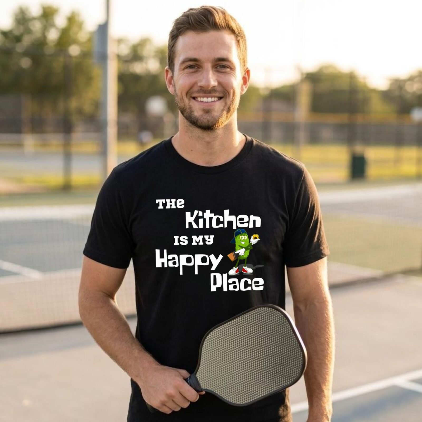 Pickleball Tee - Men - The Kitchen Is My Happy Place - Image 2