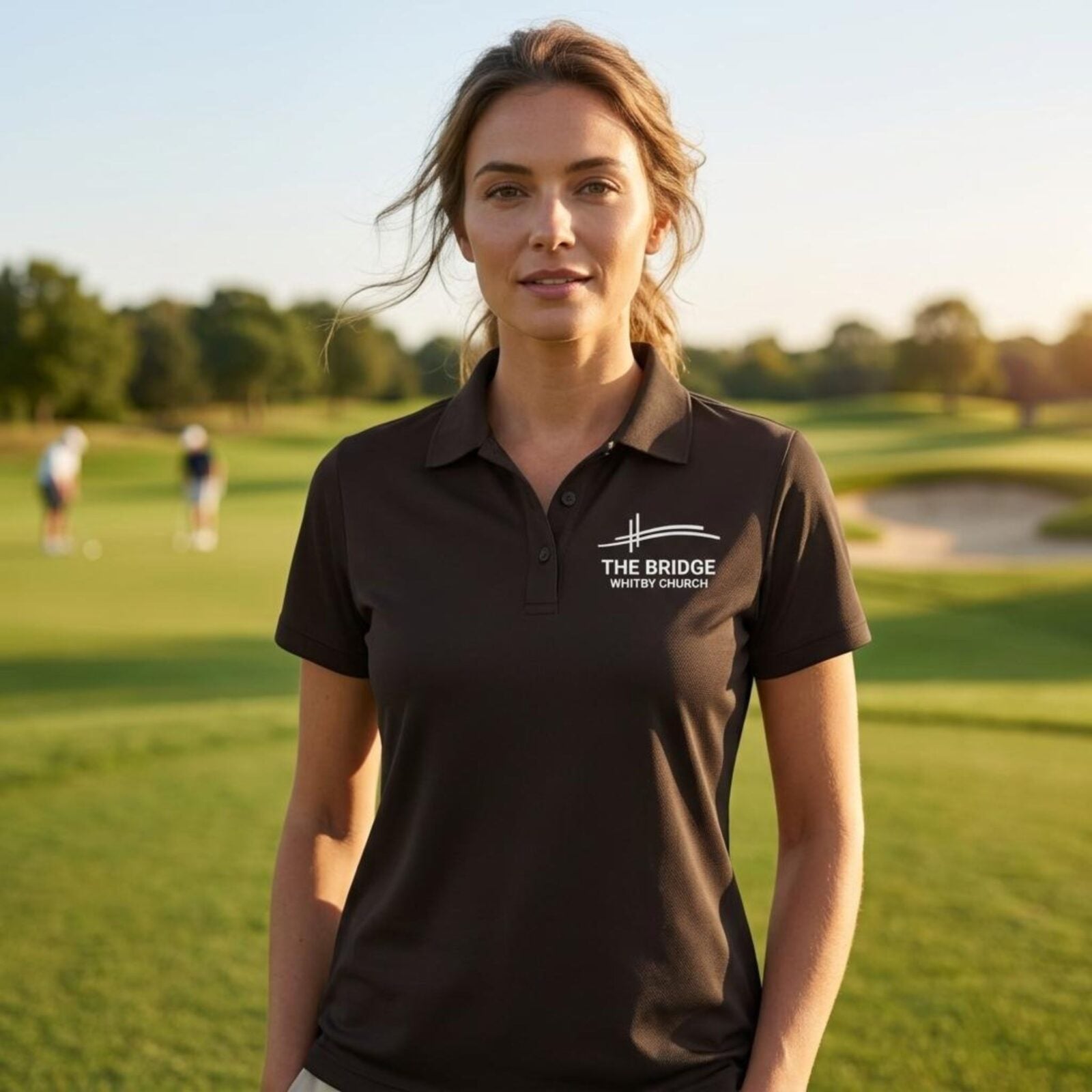 The Bridge Golf Shirt – Embroidered Logo - Image 2